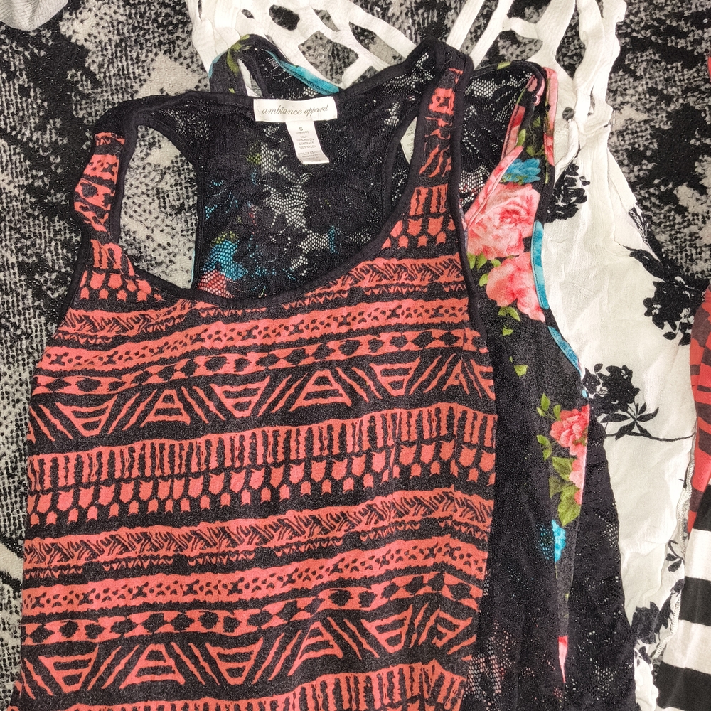 Tribal and Floral Patterned Tank Tops